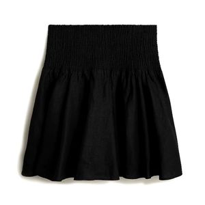 Smocked-waist linen mini skirt J. Crew NWT